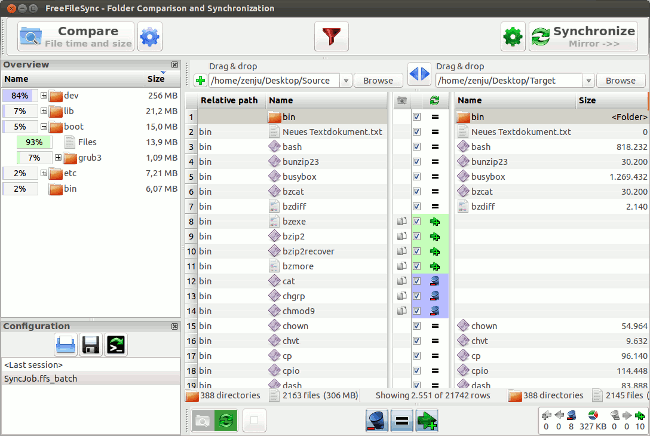 using freefilesync in a wd nas